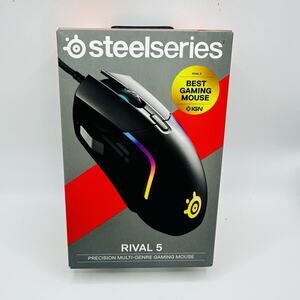 SteelSeries Rival 5 RGB Precision Optical Gaming Mouse – Black – New Sealed
